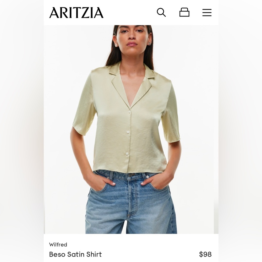Wilfred beso satin shirt